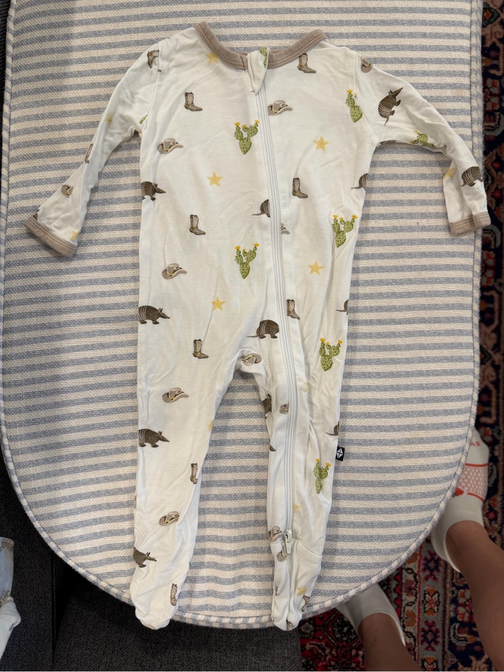 Kyte Baby, Cactus & Animals Zip Front PJs, Size 3-6 months